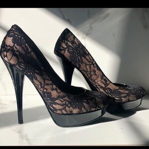 Guess 5” Black Lace Stiletto